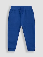 JoJo Maman Bébé Blue Sailboat Printed 100% Cotton Sweatshirt & Joggers Set - Image 4 of 4