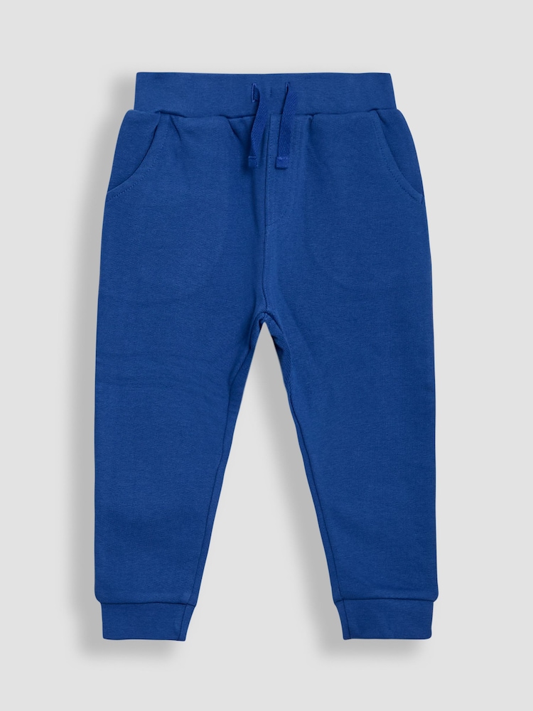JoJo Maman Bébé Blue Sailboat Printed 100% Cotton Sweatshirt & Joggers Set - Image 4 of 4