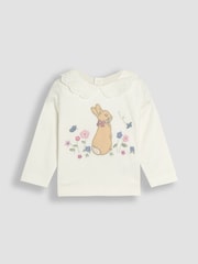 JoJo Maman Bébé Cream 3 Piece Flopsy Bunny Top & Bottom Set - Image 4 of 8