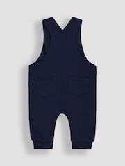 JoJo Maman Bébé Navy Crane 2-Piece Appliqué Dungarees & T-Shirt Set - Image 3 of 6