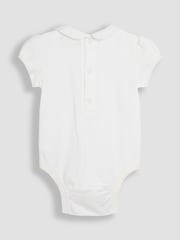 JoJo Maman Bébé Pink Flopsy Bunny Stripe 100% Cotton Dress, Body & Knickers Set - Image 10 of 10