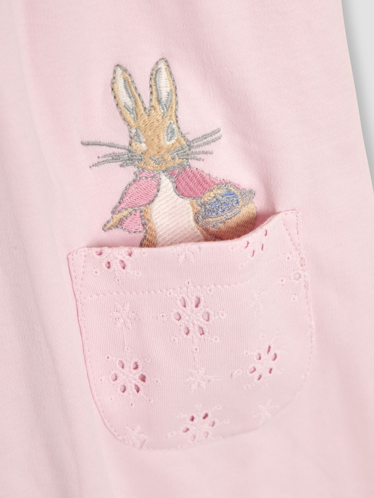 JoJo Maman Bébé Pink Flopsy Bunny Frill Broderie Romper - Image 7 of 7 JoJo Maman Bébé Pink Flopsy Bunny Frill Broderie Romper - Image 7 of 7