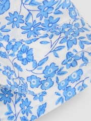 JoJo Maman Bébé Blue Floral Pretty Sun Hat - Image 3 of 3