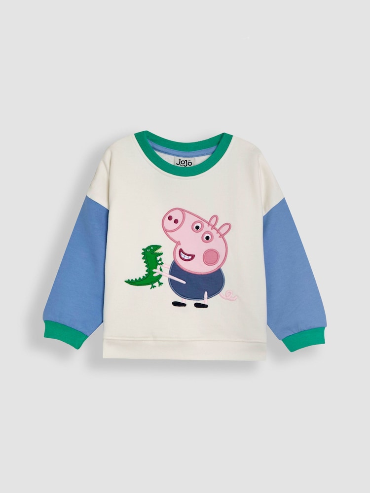 JoJo Maman Bébé 2-Piece Peppa Pig Appliqué Sweatshirt & Joggers Set - Imagen 2 de 7