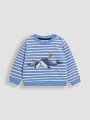 JoJo Maman Bébé Blue 2-Piece Whale Appliqué Sweatshirt & Leggings Set - Image 2 of 5