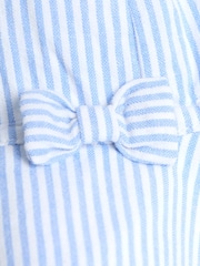 JoJo Maman Bébé Blue Daisy Gingham Floppy Sun Hat - Image 2 of 3