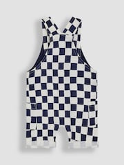 JoJo Maman Bébé Navy 2-Piece Checkerboard Dungarees & T-Shirt Set - Image 3 of 6