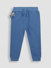 JoJo Maman Bébé Stone Tractor Printed Sweatshirt & Joggers 100% Cotton Set - Image 9 of 10