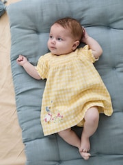 JoJo Maman Bébé Yellow Yellow Jemima Puddle-Duck Smocked Dress Set - Image 1 of 7
