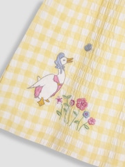 JoJo Maman Bébé Yellow Yellow Jemima Puddle-Duck Smocked Dress Set - Image 5 of 7