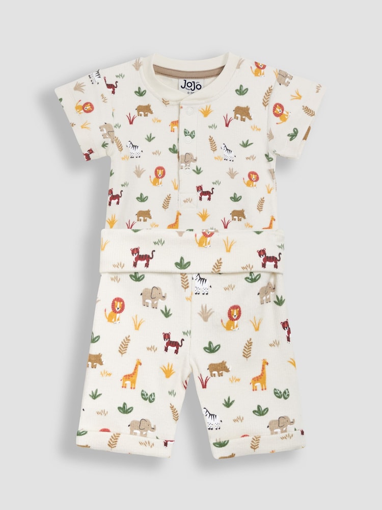 JoJo Maman Bébé 2-Piece Ribbed Bodysuit & Shorts Set - Imagen 1 de 5