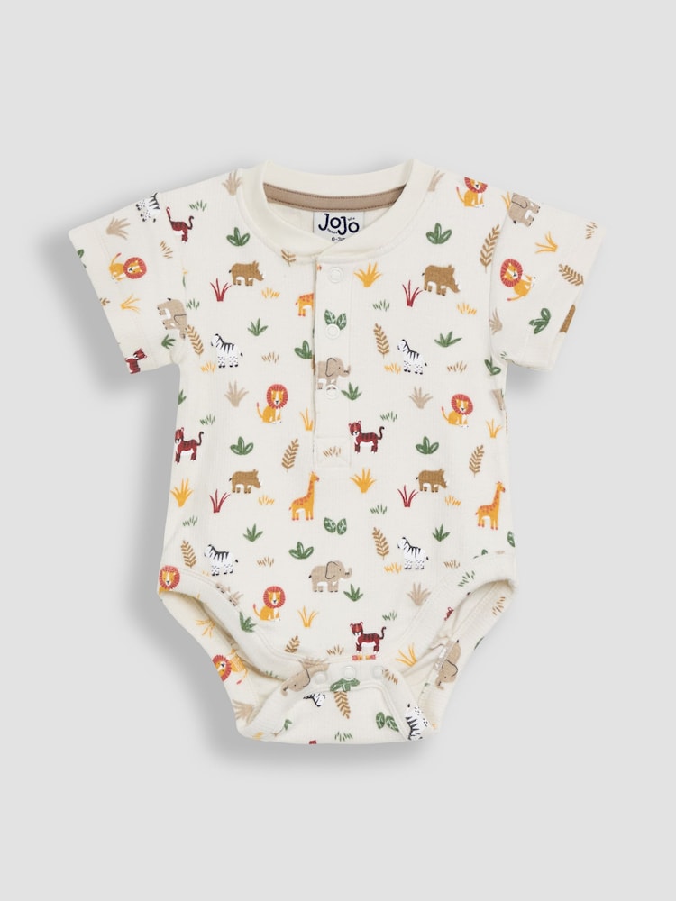 JoJo Maman Bébé 2-Piece Ribbed Bodysuit & Shorts Set - Imagen 2 de 5