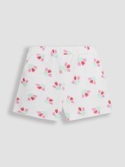 JoJo Maman Bébé Pink Ditsy Floral Towelling Vest & Shorts Set 2 Piece - Image 3 of 4