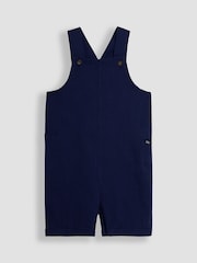 JoJo Maman Bébé Navy 2-Piece Dungarees & Stripe T-Shirt Set - Image 2 of 6
