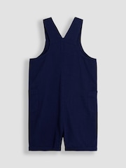 JoJo Maman Bébé Navy 2-Piece Dungarees & Stripe T-Shirt Set - Image 3 of 6