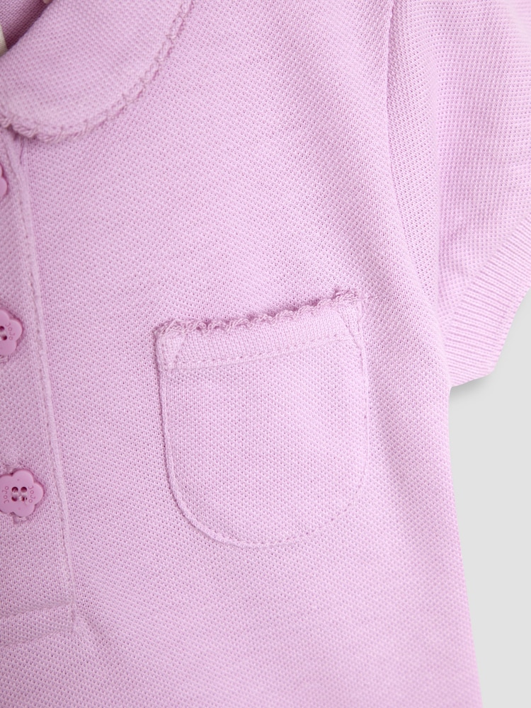 JoJo Maman Bébé Pink 3-Pack Polo Shirts - Image 4 of 4