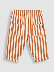 JoJo Maman Bébé Brown Giraffe Print 100% Cotton T-Shirt & Stripe Joggers Set 2 Piece - Image 5 of 10