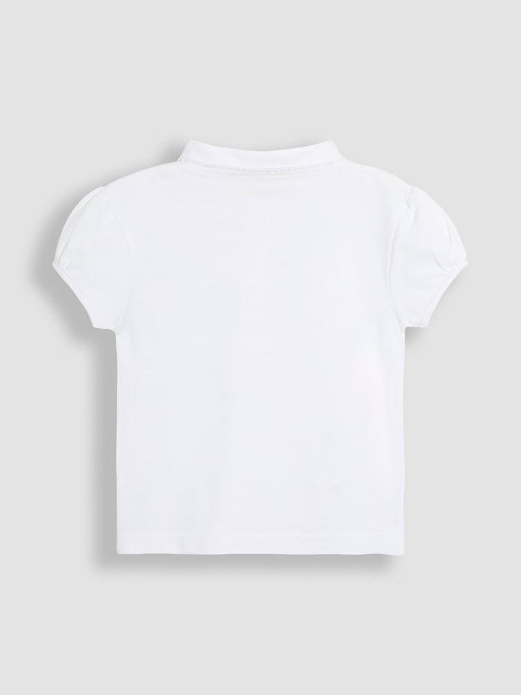 JoJo Maman Bébé White 3-Pack Polo Shirts - Image 3 of 4