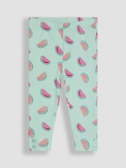 JoJo Maman Bébé Mint Green Watermelon Leggings 2 Pack - Image 2 of 5