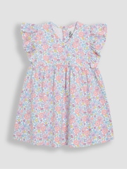 JoJo Maman Bébé Lilac Purple Floral Wrap Dress - Image 1 of 3