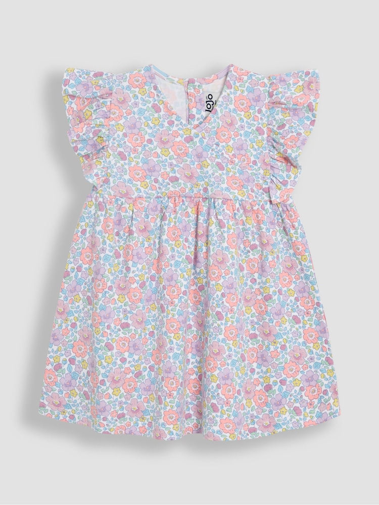 JoJo Maman Bébé Lilac Purple Floral Wrap Dress - Image 1 of 3