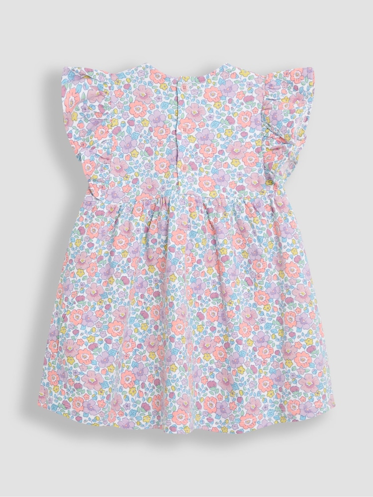 JoJo Maman Bébé Lilac Purple Floral Wrap Dress - Image 2 of 3