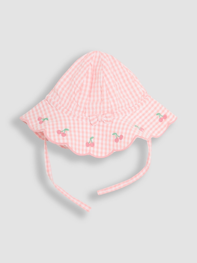 Pink Cherry Scalloped - Jojo Maman Bébé Sonnen-Schlapphut - Bild 1 von 3 Pink Cherry Scalloped - Jojo Maman Bébé Sonnen-Schlapphut - Bild 1 von 3