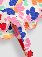 JoJo Maman Bébé Fucshia Floral Scalloped Pretty Sun Hat - Image 2 of 3