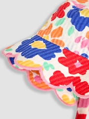 JoJo Maman Bébé Fucshia Floral Scalloped Pretty Sun Hat - Image 3 of 3