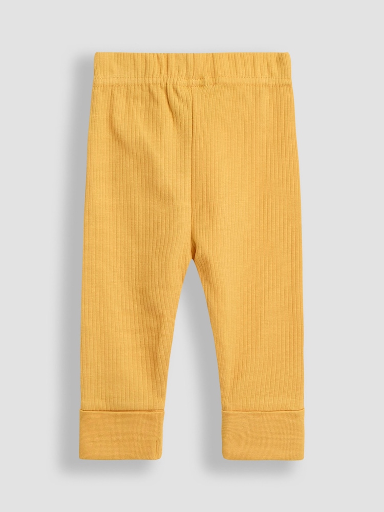 JoJo Maman Bébé Blue Duck 2-Piece Embroidered Top & Rib Leggings Set - Image 8 of 8