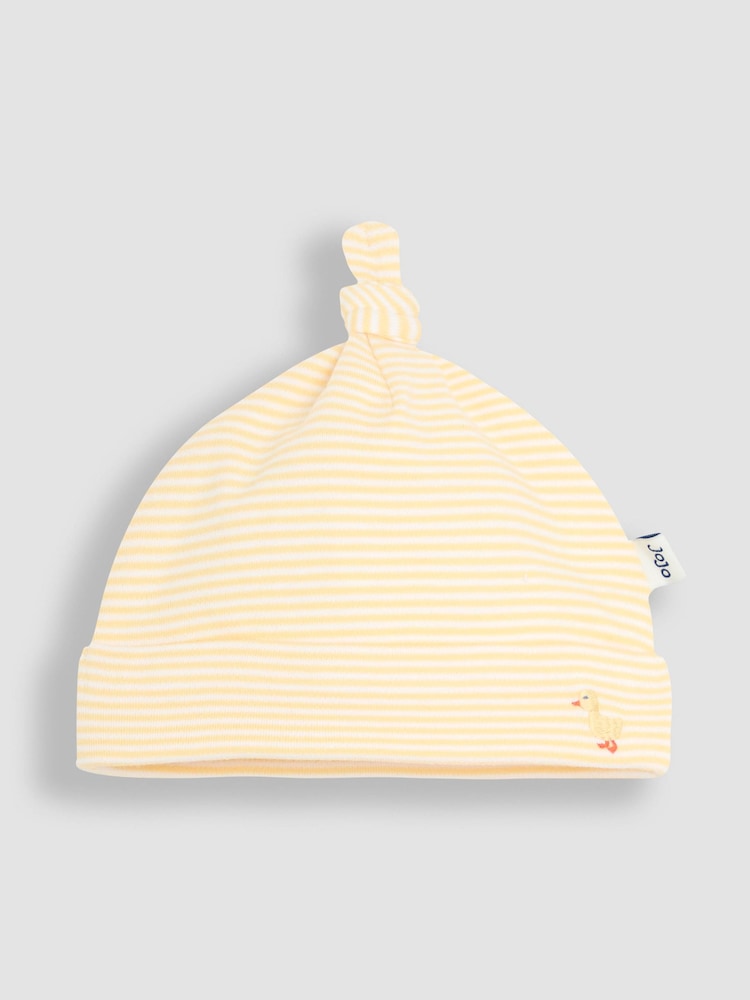 JoJo Maman Bébé Yellow Baby Embroidered Hat - Image 1 of 3