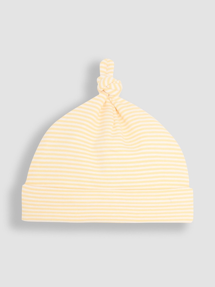 JoJo Maman Bébé Yellow Baby Embroidered Hat - Image 3 of 3
