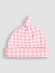 JoJo Maman Bébé Pink Gingham Baby Hat - Image 1 of 3