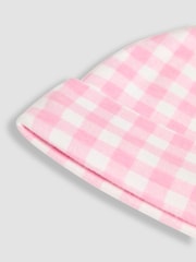 JoJo Maman Bébé Pink Gingham Baby Hat - Image 3 of 3