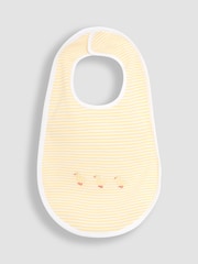 JoJo Maman Bébé Yellow Baby Embroidered Bib - Image 1 of 3