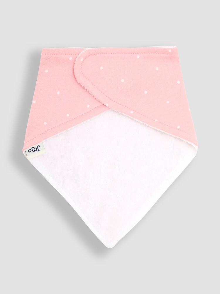 JoJo Maman Bébé Pink Dribble Bibs 3 Pack - Image 3 of 7