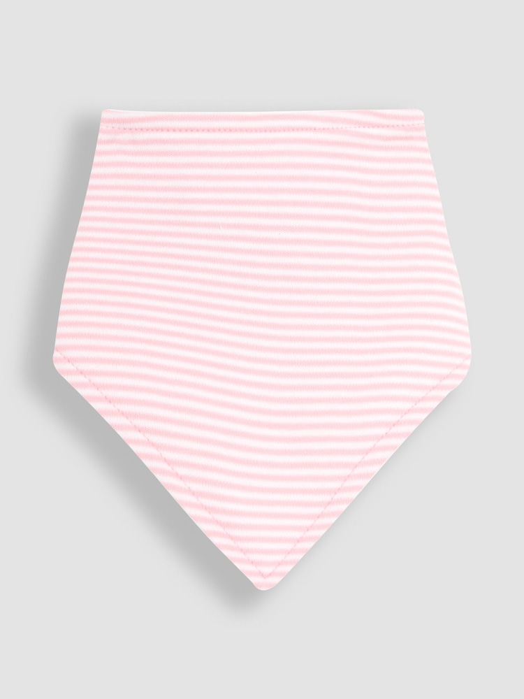 JoJo Maman Bébé Pink Dribble Bibs 3 Pack - Image 4 of 7