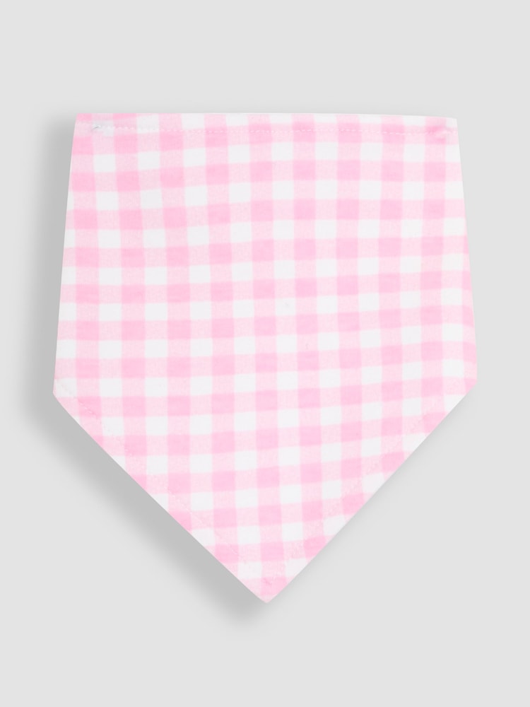 JoJo Maman Bébé Pink Dribble Bibs 3 Pack - Image 5 of 7
