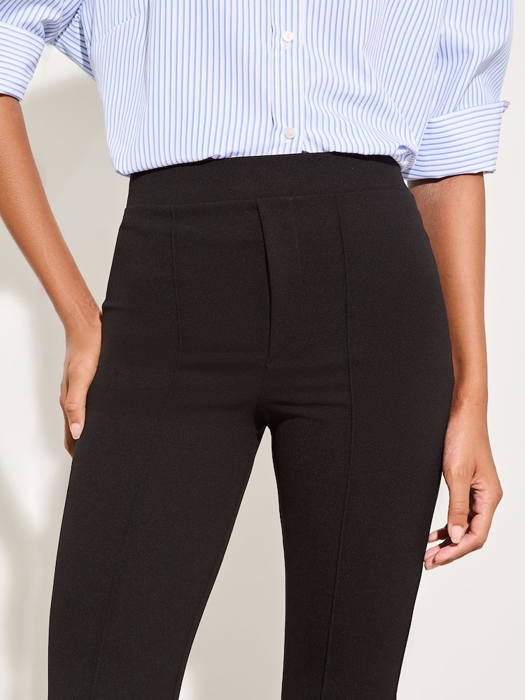 Buy Lipsy Black Petite High Waisted Contour Bootleg Flared