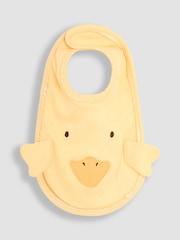 JoJo Maman Bébé Yellow Baby Character Bib - Image 1 of 3