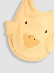 JoJo Maman Bébé Yellow Baby Character Bib - Image 2 of 3