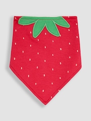 JoJo Maman Bébé Red Strawberry Dribble Bibs 2 Pack - Image 2 of 5