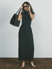 Reiss Black Brittany Wool-Blend Tailored Pencil Skirt - Image 1 of 7