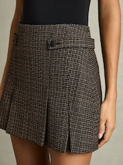 Reiss Elle Tweed Plissé Mini Jupes - Image 4 de 6