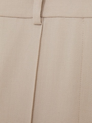 Reiss Neutral Brittany Petite Straight-Leg Textured  Wool-Blend Suit Trousers - Image 6 of 7
