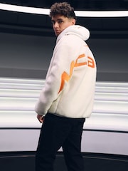 Off White - Reiss Snoop McLaren F1 Team Embroidered Fleece Jacket Unisex Fit - Bild 1 von 9