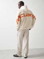 Off White - Reiss Snoop McLaren F1 Team Embroidered Fleece Jacket Unisex Fit - Bild 3 von 9