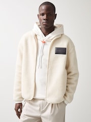 Off White - Reiss Snoop McLaren F1 Team Embroidered Fleece Jacket Unisex Fit - Bild 4 von 9