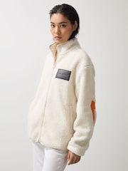 Off White - Reiss Snoop McLaren F1 Team Embroidered Fleece Jacket Unisex Fit - Bild 6 von 9