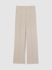 Reiss Neutral Brittany Straight-Leg Textured  Wool-Blend Suit Trousers - Image 2 of 6